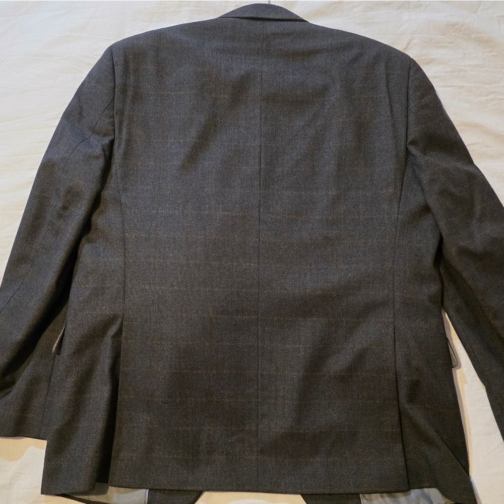 Jos. A. Bank Chatcol Brown Plaid Suit Size 43R Pants Are 36/31 - Picture 5 of 8